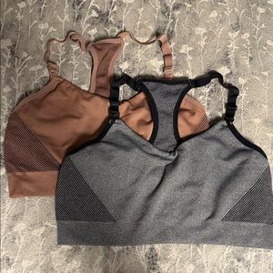 Women's Seamless Sports Nursing Bras - Gray and Brown